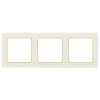 Стокгольм Рамка 3-местная белая с линией цвета зеленый EKF