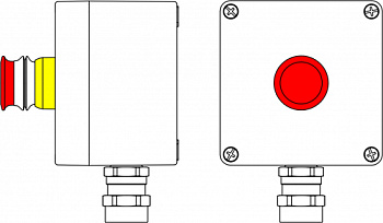 Взрывозащищ. пост упр. из алюминия CPE-A-12-(1xP3E(11))-1x6018AASBKGM2SB(C)1Ex d e IIC T6 Gb / Ex tb IIIC T80°C Db IP66 DKC
