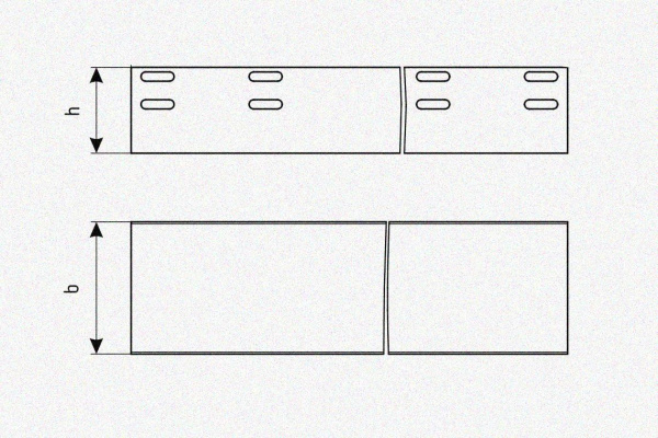 Лоток глухой ЛМГ 50х50х2000 УТ1,5, оцинкованный лист S0,7