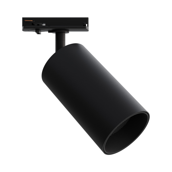 25-04 Светильник светодиодный, трековый, однофазный, 18Вт, 230В/50Гц, 1440лм, 4000К, 35°, IP20, Φ66х120х185мм, черный, алюминий, с адаптером Apeyron