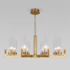 Подвесная люстра со стеклянными плафонами 8*E14 40Вт латунь IP20 Arganie (60133/8 латунь) Eurosvet
