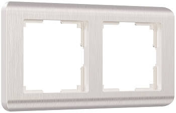 Stream Рамка горизонт/вертик 2 пост . перламутровый IP20 Werkel