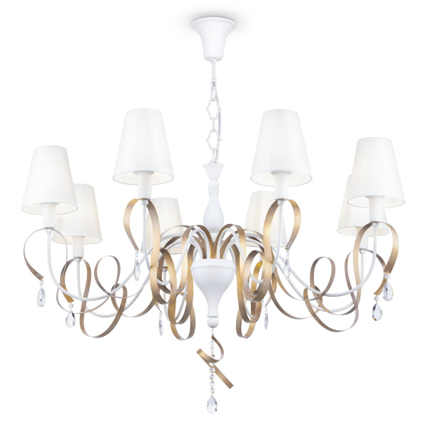 Люстра 8*E14 40Вт Белый с Золотом IP20 Intreccio ARM010-08-W Maytoni