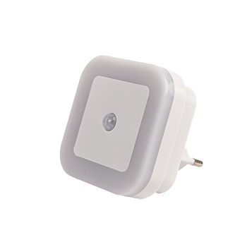 Ночник светодиодный с датчиком движения квадратный RocketSocket, Вкл/Выкл/Авто, теплый белый свет, 1.0Вт, Белый