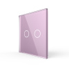 Панель для двухклавишного выключателя розовая Livolo