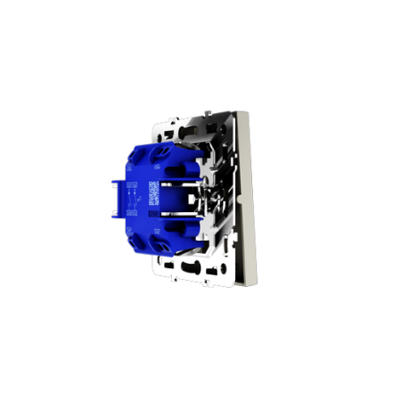 Выключатель встраиваемый Voltum S70 двухклавишный 10А, (шелк)