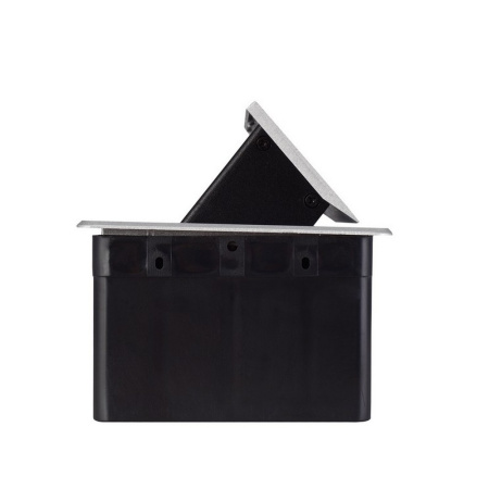 Выдвижной горизонтальный модуль RocketSocket в столешницу для розеток Livolo 2 поста, серый