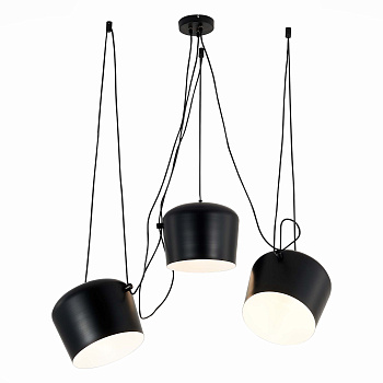 Светильник подвесной Черный/Черный E27 3*40Вт SLE120643-03 EVOLUCE
