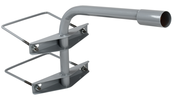 Кронштейн КНО-2 D=48мм L=500мм на опору 2 хомута серый IEK