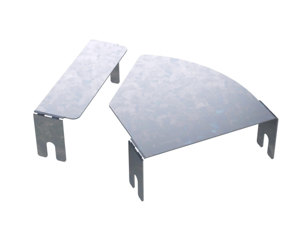 Крышка на горизонтальный изменяемый угол СРО 0-45град. 300, 1,5 мм, цинк-ламель DKC