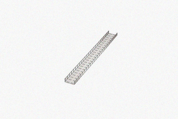 Лоток замковый перфорированный ЛМЗ 400х65х3000 УТ1,5, оцинкованный лист, S1,0