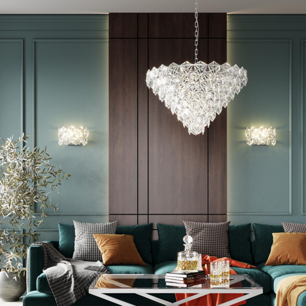 Люстра E14 10*40W TALERTI хром/прозрачный/стекло B ODEON LIGHT