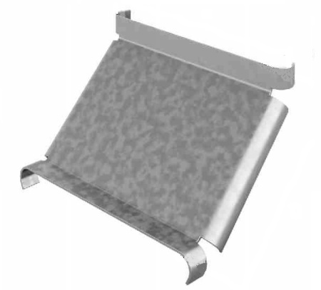 Крышка к угловому соединителю внутреннему к лотку УЛ 100, толщ. 1,0 мм, окрашенная