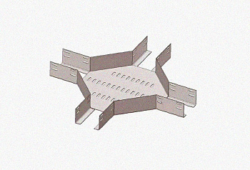 Лоток крестообразный глухой КМГ 500х50 УТ1,5, оцинкованный лист S1,5