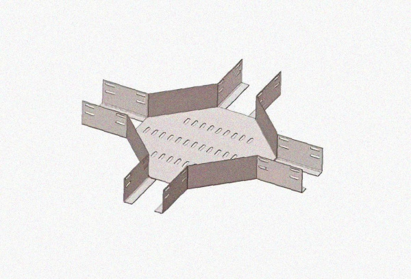 Лоток крестообразный глухой КМГ 500х50 УТ1,5, оцинкованный лист S1,5