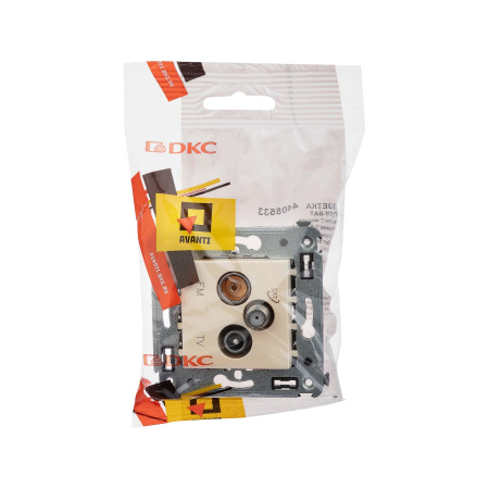 Розетка TV-FM-SAT в стену, "Avanti", "Ванильная дымка" DKC