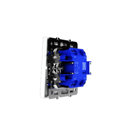Выключатель встраиваемый Voltum S70 двухклавишный 10А, (белый матовый)