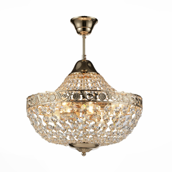 Люстра подвесная Французское золото/Прозрачный E14 6*40Вт SL669.203.06 ST LUCE