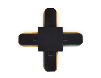 Коннектор X-образный однофазный для соединения трековых шинопроводов GL7083 BK черный Ambrella Light