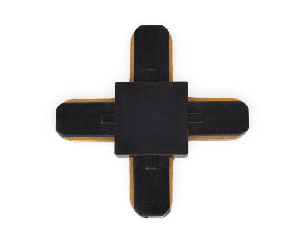 Коннектор X-образный однофазный для соединения трековых шинопроводов GL7083 BK черный Ambrella Light