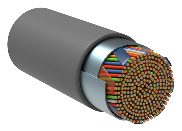 ITK Витая пара F/UTP кат.5E 10х2х24AWG solid PVC серый (500м)