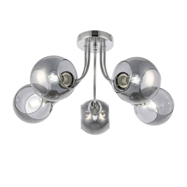 Люстра потолочная Хром/Дымчатый E14 5*40Вт SLE102102-05 EVOLUCE