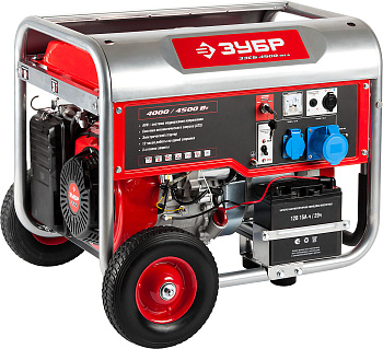 Бензиновый генератор с автозапуском, 4500 Вт, (B) ЗУБР