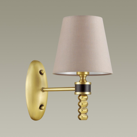 Бра E14 1*40W 220V MONTANA античная латунь,бежевый LUMION