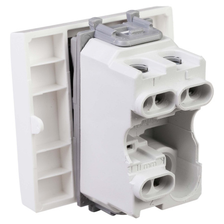 Переключатель одноклавишный модульный, "Avanti", "Белое облако", 2модуля DKC