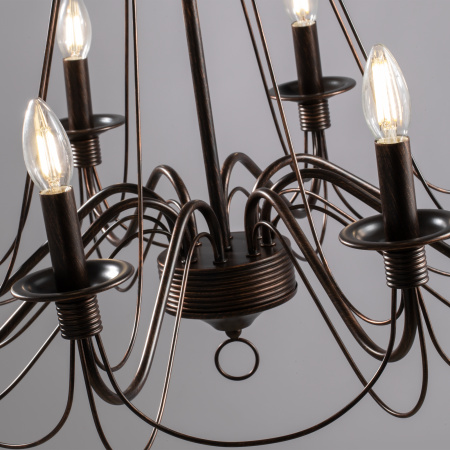 Люстра 8*E14 60Вт Коричневый IP20 Velia FR2046-PL-08-BR Freya