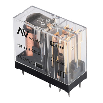 Реле промежуточное РП slim 22/2 5A 24В DC AVERES EKF