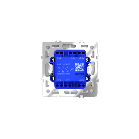 Проходной переключатель встраиваемый Voltum S70 двухклавишный 10А, (белый глянцевый)