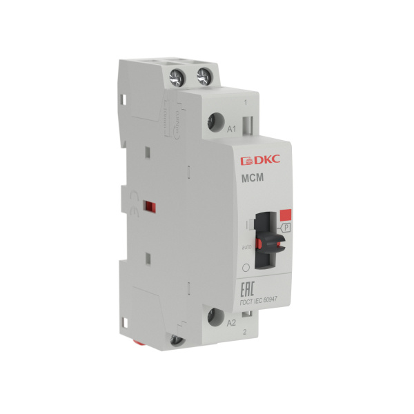 Контактор модульный YON max типа MCМ с ручным управлением 2П 25А 240В 2НО DKC