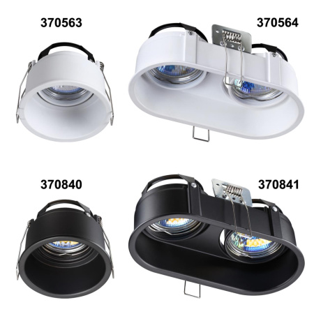 Св-к встр.IP20 GU10 2*50W 220V CLOUD черный NOVOTECH