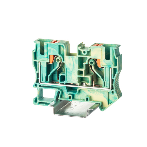 Клемма заземления, зажим push-in, 2 точки подключения, 10 кв.мм DKC