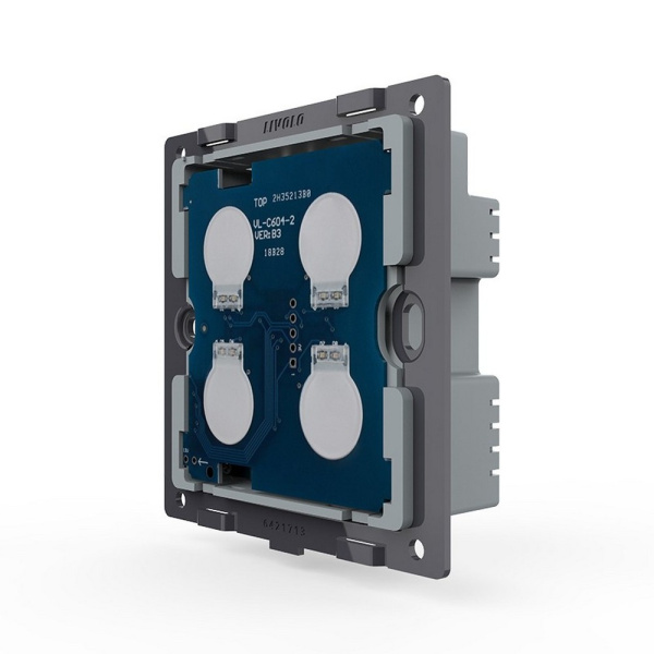 Четырехклавишный сенсорный выключатель UK стандарт (механизм) Livolo