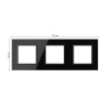 Рамка для розетки тройная черная Livolo