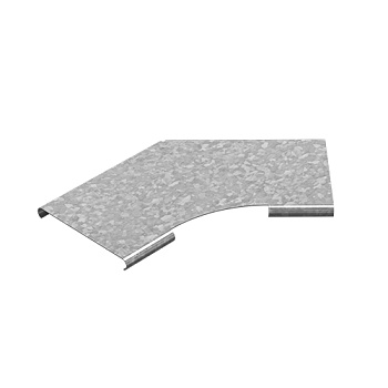 Крышка к углу плоскому плавному универсальному 45 град. к лотку 300, толщ. 1,0 мм, гор. цинк Ostec