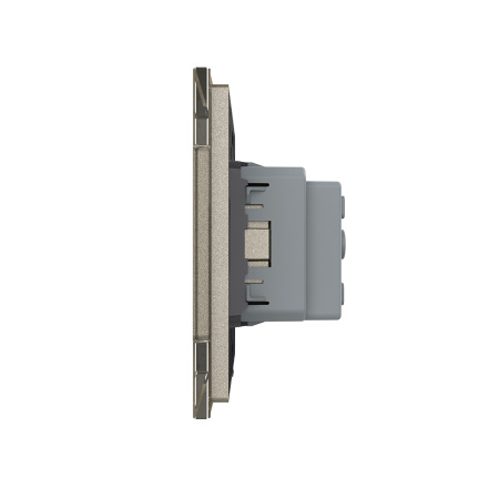 Розетка электрическая 16А 1 пост, цвет шампань Livolo