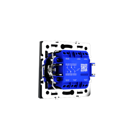Проходной переключатель встраиваемый Voltum S70 двухклавишный 10А, (графит)