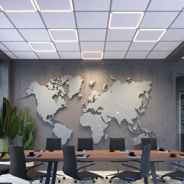 Светодиодн.св-ник встраив.в Армстронг IP20 LED 4000К 48W 100-265V NELIO белый NOVOTECH