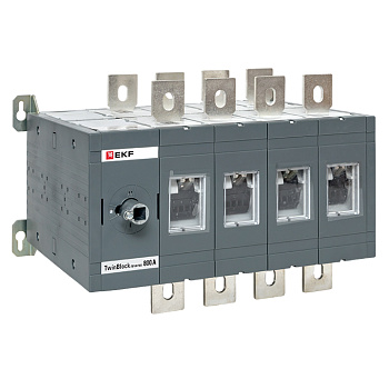 Рубильник 800A 4П реверсивный без рукоятки управления TwinBlock EKF