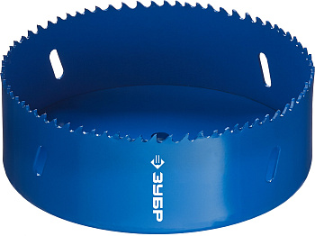 121мм, коронка биметаллическая, быстрорежущая сталь ЗУБР