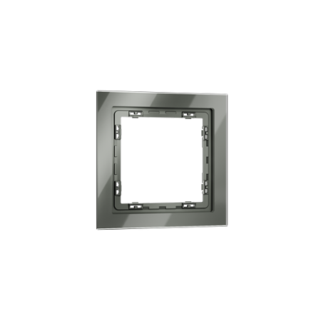 Рамка стеклянная Voltum S70 на 1 пост, (титан, стекло)