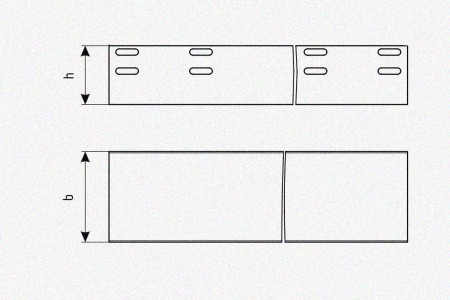 Лоток глухой ЛМГ 400х65х2000 УХЛ1, оцинкованный лист S1,5