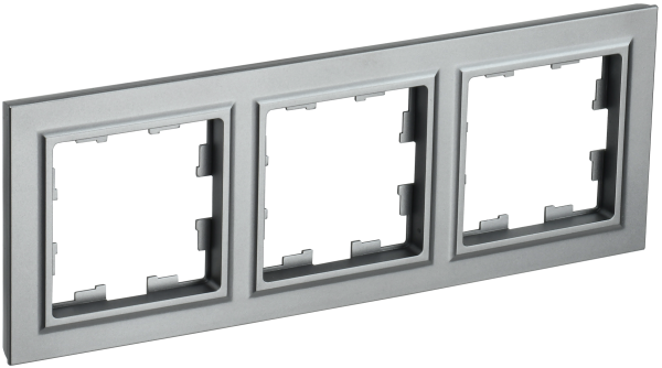 BRITE Рамка 3-местная РУ-3-БрС сталь IEK