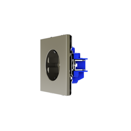 Розетка встраиваемая Voltum S70 с заземлением 16А, (шелк)