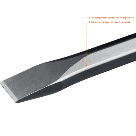 HEX 28,6 (Макита тип) Зубило плоское 35 х 400 мм ЗУБР