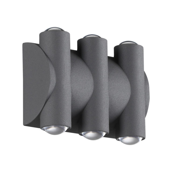 Ландшафтный настенный св-к IP54 LED 4000K 6W 85-265V CALLE темно-серый E NOVOTECH