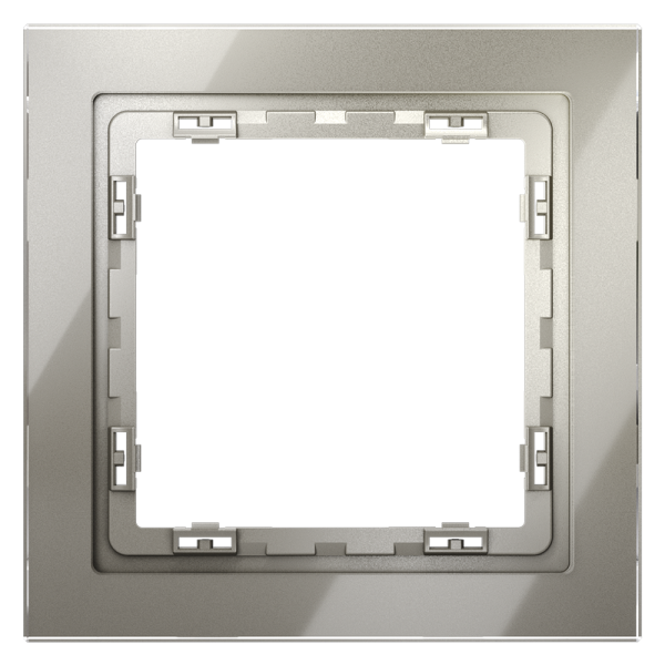 Рамка стеклянная Voltum S70 на 1 пост, (шелк, стекло)